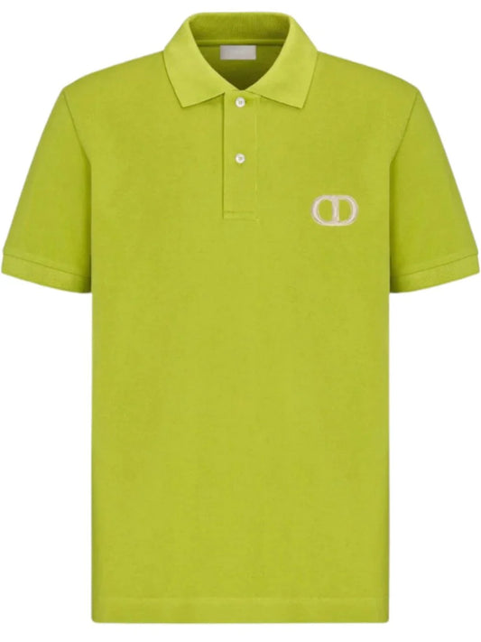 Dior CD Icon Polo Shirt Lime Green