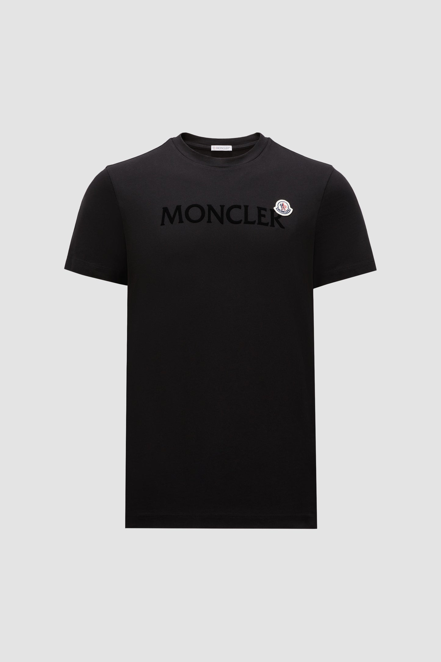 Moncler Black Flocked Logo T-shirt