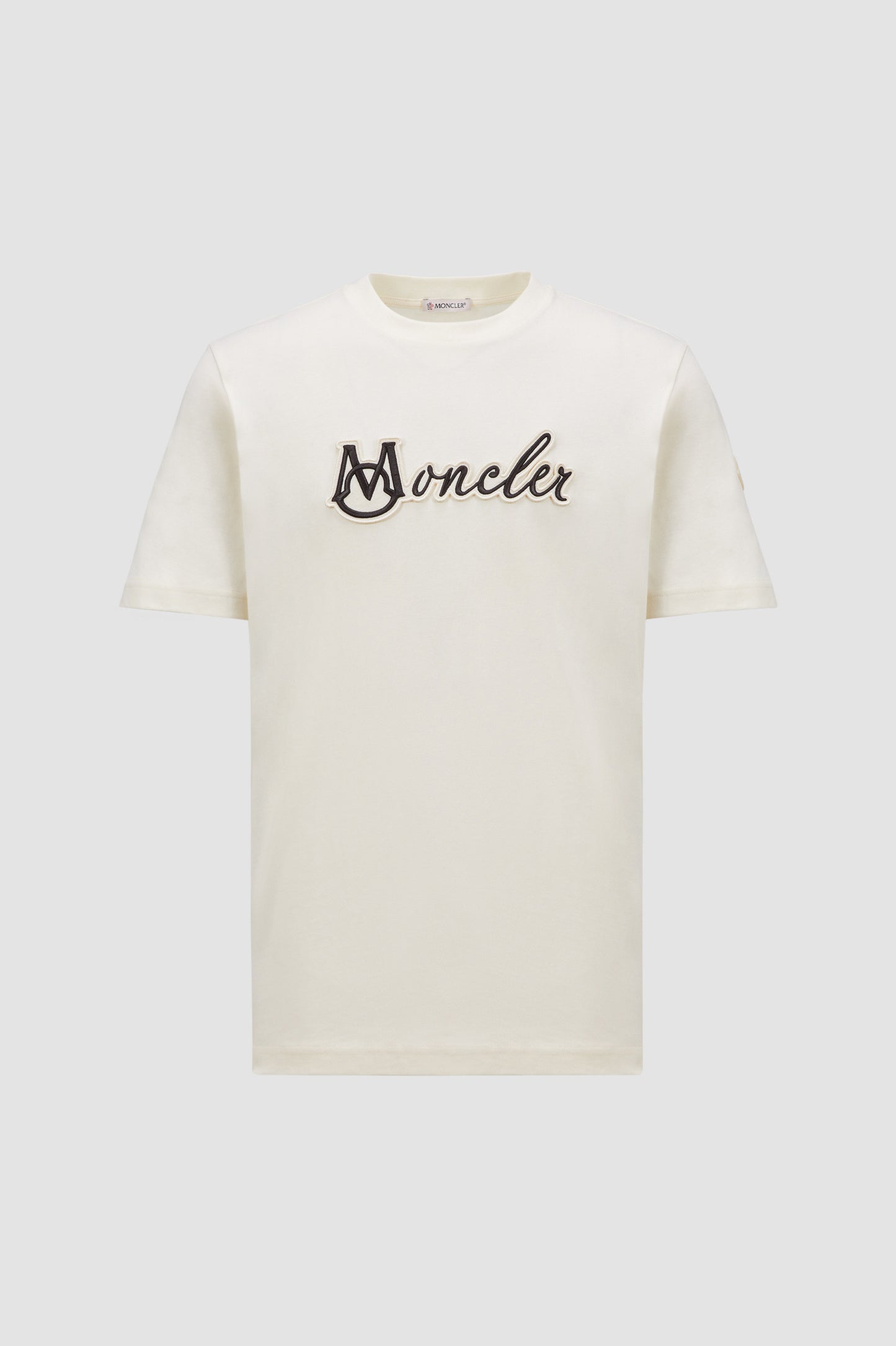 Moncler White Varsity Logo T-shirt