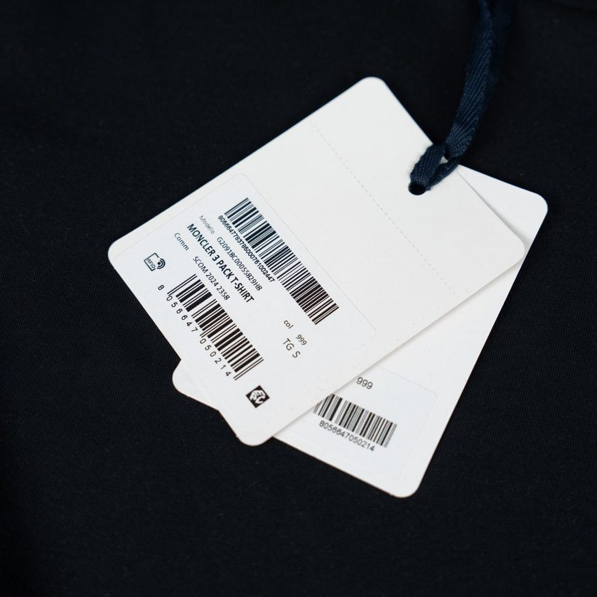 Moncler Black Logo cotton T-shirt