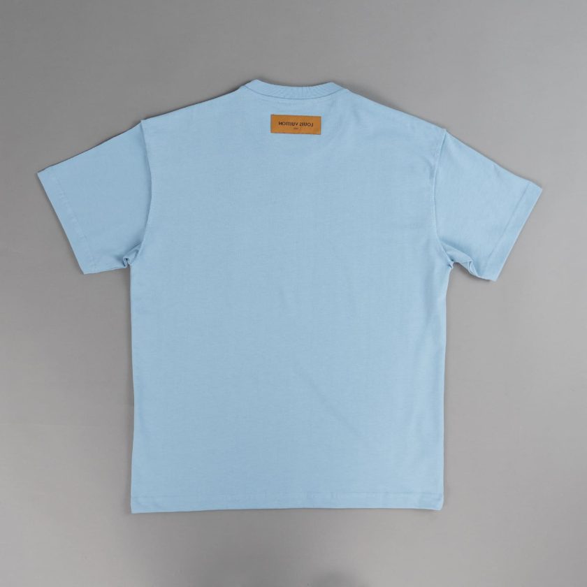 Louis Vuitton Light Blue Embossed T-Shirt