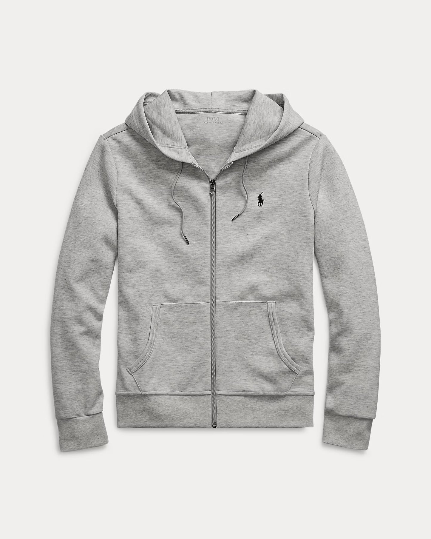 Ralph Lauren Double-Knit Full-Zip Hoodie Grey