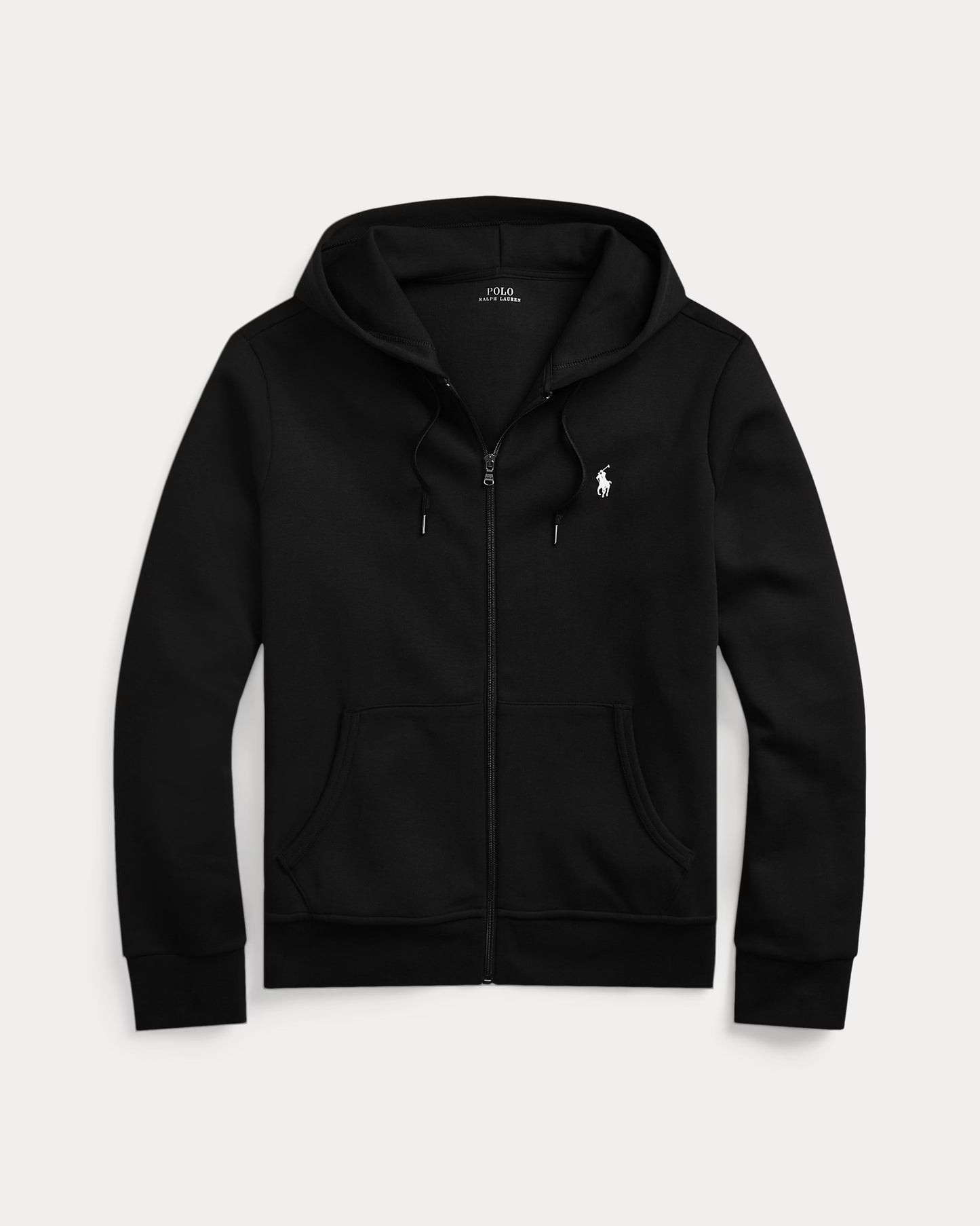 Ralph Lauren Double-Knit Full-Zip Hoodie Black