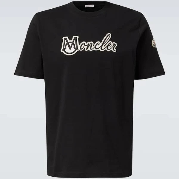 Moncler Black Varsity Logo T-shirt