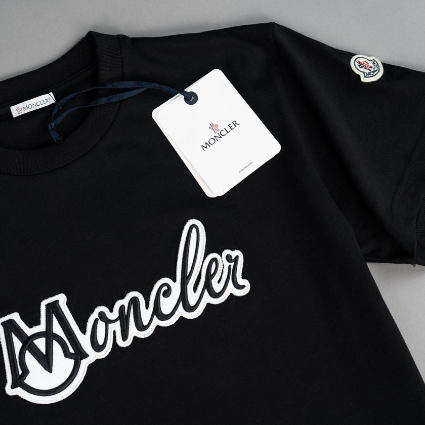 Moncler Black Varsity Logo T-shirt