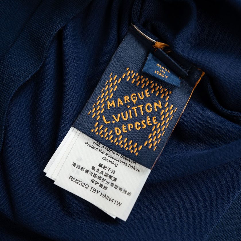 Louis Vuitton Blue Short-Sleeved Cotton T-shirt
