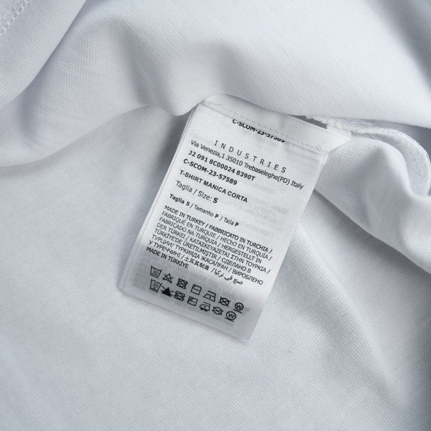 Moncler White Flocked Logo T-shirt