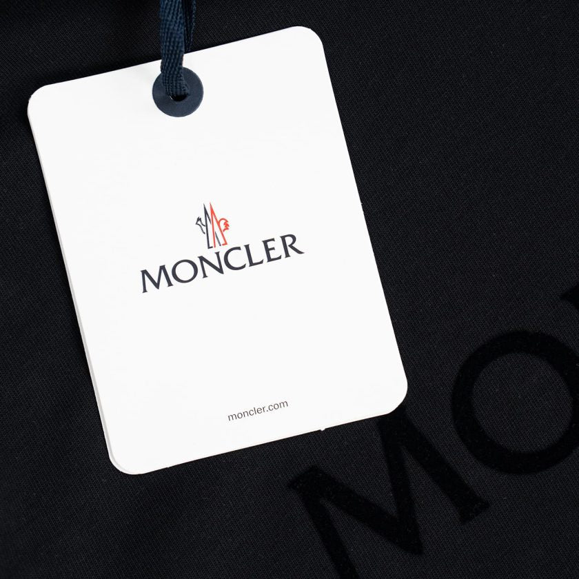 Moncler Black Flocked Logo T-shirt