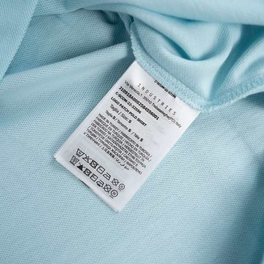 Moncler Light Blue Cotton Polo Shirt