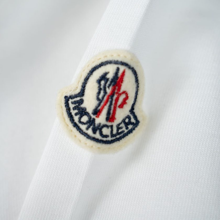 Moncler White Varsity Logo T-shirt