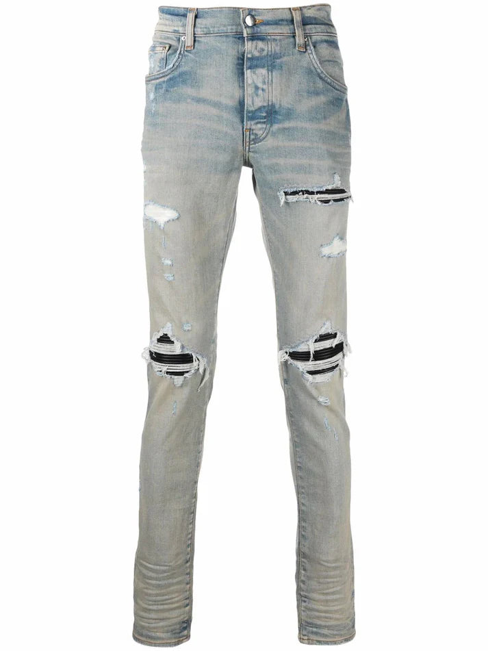 Amiri MX1 Jeans Suede Clay Indigo