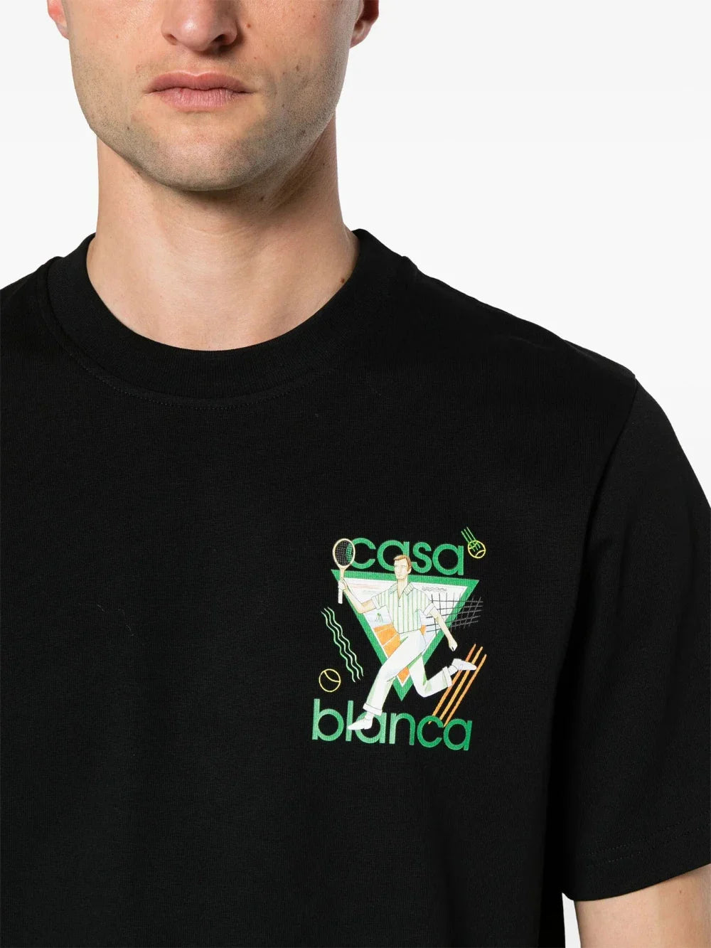 Casablanca Le Jeu Tennis Printed T-Shirt Black