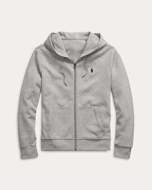 Ralph Lauren Double-Knit Full-Zip Hoodie Grey