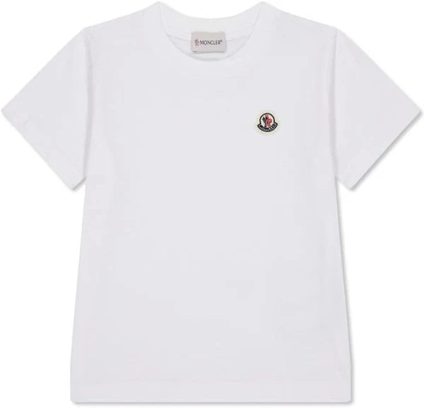 Moncler White Logo cotton T-shirt