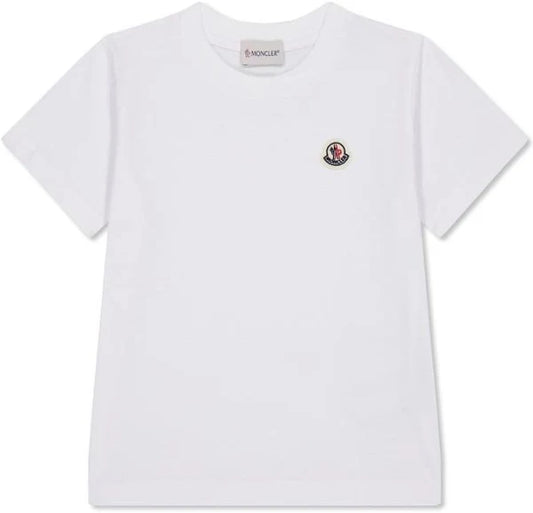 Moncler White Logo cotton T-shirt